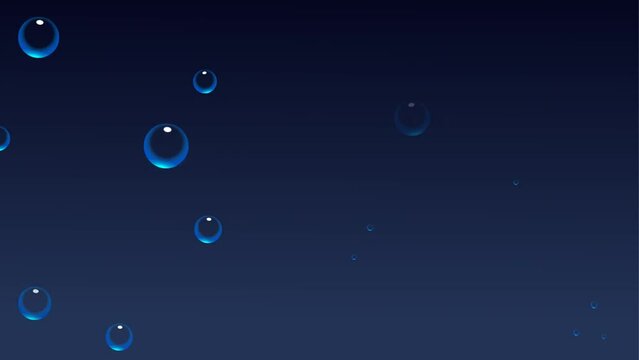water bubbles background and 2d animation, bubble effect, circle, aqua