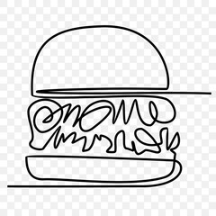 Continuous line drawing of burger vector