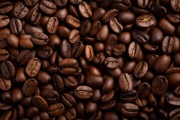 Obraz premium Roasted coffee beans background