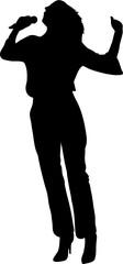 Singer Silhouette Illustration
