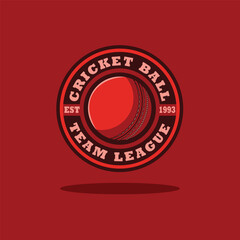 cricket Ball Vector	Design
