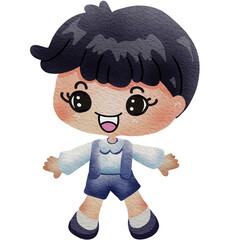 cartoon character.cute school boy.