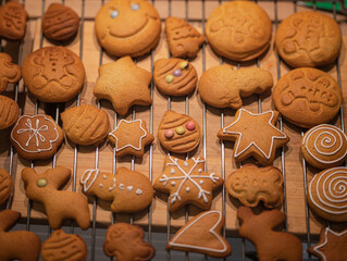 Freshly made gingerbread at christmas