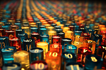 lots of numbers pattern,math concept - obrazy, fototapety, plakaty