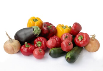 various colorful vegetables for eating and cooking meals 
