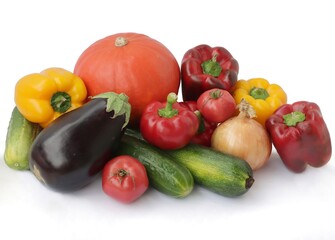 various colorful vegetables for eating and cooking meals 