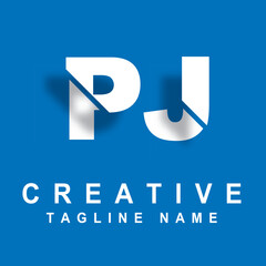 PJ Creative Cutting Letter Logo Concept