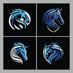 Obraz premium Set of horse tattoo