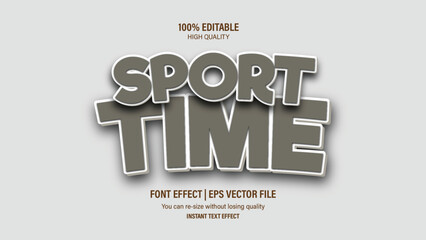 Sport Time 3d text effect