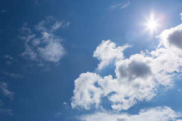 Clouds on the blue sky