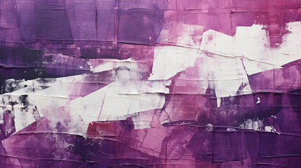 Abstract Rough Purple Gradient Art Painting Texture with Oil Brushstrokes Pallet Knife Paint on Canvas
