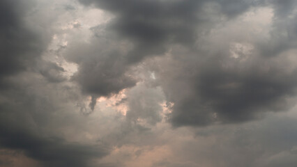 Dramatic thunderstorm clouds passing by