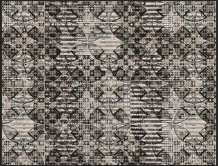 Abstract patterned modern rug texture in ivory 
