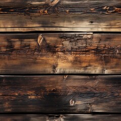 Naklejka premium Wooden slats texture seamless pattern, Generative AI