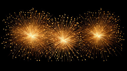 Naklejka premium festive fireworks on a black background. Generative Ai