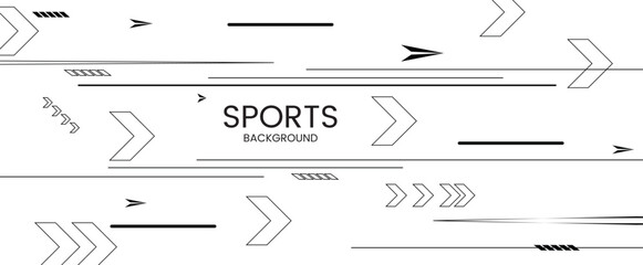 Sports background black isolated on white 