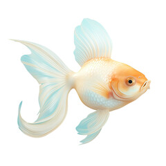 Comet Goldfish isolated on a transparent background