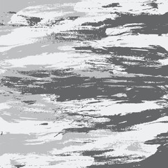 Grunge background black and white. Texture of chips, cracks, scratches, scuffs, dust, dirt. Dark monochrome overlay surface. Old vintage vector pattern. Vector Format 