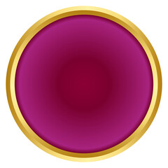 Golden circle frame with gold award ribbon icon