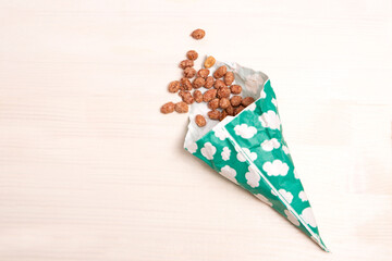 Bavarian nuts on a white background for Oktoberfest, Munich
