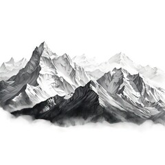 Graphic designs featuring mountains ai image generated