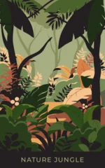 Poster Im Rahmen Jungle landscape nature © Arcwijk