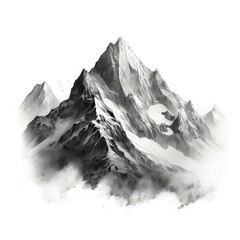 The art of mountain illustrations ai image generated