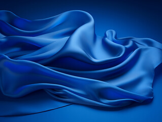 Obraz premium blue fabric with blue background.