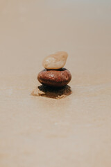 Sea stones in balance.