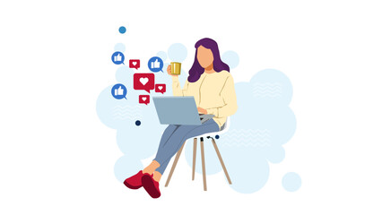 flat character design