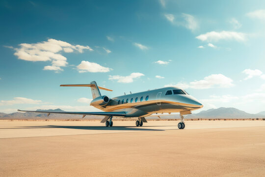 High-End Desert Arrival: Wealthy Arab on a Private Jet