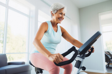 Fototapeta premium Intense Cardio Workout with Determined Woman