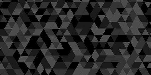 Abstract geometric technological and pattern background. Abstract triangle pattern. Black triangles shape. Geometric gray background.