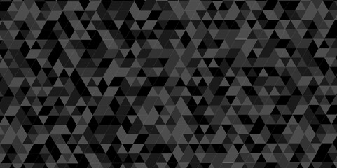 Abstract geometric technological and pattern background. Abstract triangle pattern. Black triangles shape. Geometric gray background.