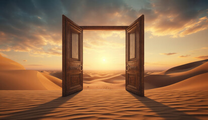 Open door in the desert