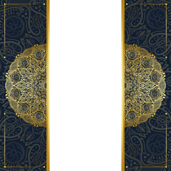 Vintage luxury golden mandala arabesque islamic pattern for wedding invitation

