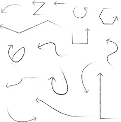 hand drawn sketch of arrows 