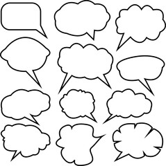 Fototapeta premium set of speech bubbles