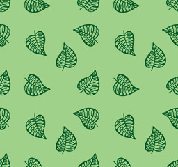 Cool Seamless Leaves Wallpaper