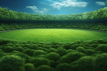 Soccer Stadium, An imaginary stadium is rendered. AI Generated