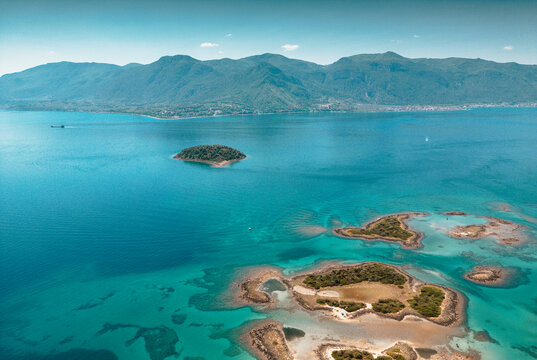 Lichadonisia, evia grecia, drone, aerial view