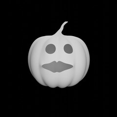 jack o lantern, Halloween, pumpkin, white, 3D