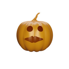 Halloween, pumpkin, white, 3D