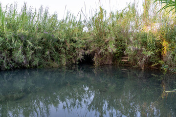 Fototapeta premium The Jordan River, the Banias Stream in the Shaar settlement area