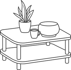 table, cup, coffee