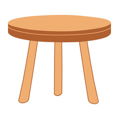 wooden table isolated on white