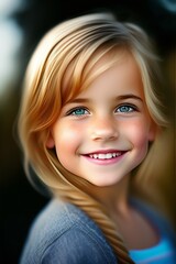 Fototapeta premium cute girlportrait of a girl