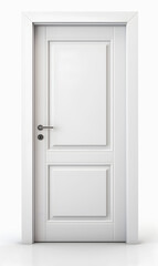 Design of white wooden door, interior graphic resource for interior projects.