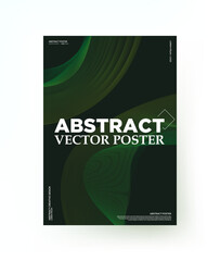 Abstract design with thin green lines on a dark background. Suitable for posters, banners, leaflet covers, etc.