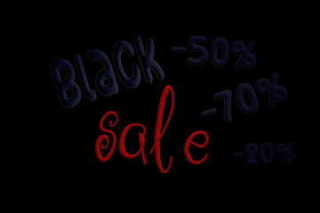 Black Friday sale discounts Web banner Black Friday Realistic 3d objects design Dark big percentage sign Fashion Stylish trendy background Online shopping concept E-commerce, customer on sale Shopping